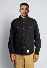Fat Moose ARVID COTTON OVERSHIRT Overshirts Sort