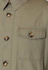 Fat Moose ARVID COTTON OVERSHIRT Overshirts Støvet Grøn