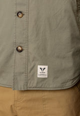 Fat Moose ARVID COTTON OVERSHIRT Overshirts Støvet Grøn