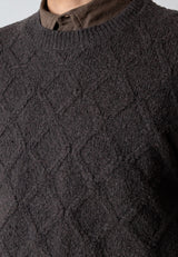 Clean Cut Copenhagen AVERY CABLE KNITTED SWEATER Strik Taube brown melange
