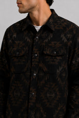 Fat Moose Aztec overshirt Overshirts Navy