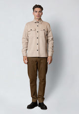Clean Cut Copenhagen BARRON OVERSHIRT Overshirts Beige Melange