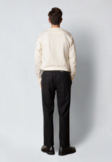 Clean Cut Copenhagen CAL 'GRANDAD' T-SHIRT T-shirts L/S Ecru Melange
