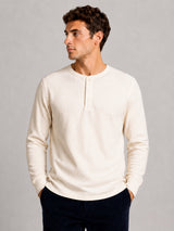 Clean Cut Copenhagen CAL 'GRANDAD' T-SHIRT T-shirts L/S Ecru Melange