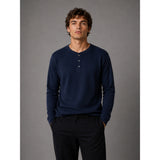 Clean Cut Copenhagen CAL 'GRANDAD' T-SHIRT T-shirts L/S Mørk Navy