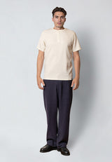 Clean Cut Copenhagen CAL S/S GRANDAD T-SHIRT T-shirts S/S Ecru
