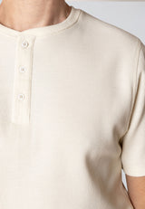 Clean Cut Copenhagen CAL S/S GRANDAD T-SHIRT T-shirts S/S Ecru