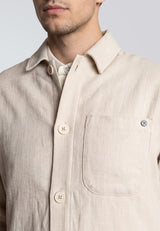 Clean Cut Copenhagen CHESTER COTTON/LINEN JACKET Jakker Ecru