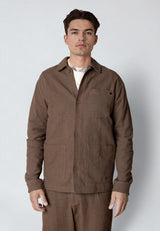 Clean Cut Copenhagen CHESTER COTTON/LINEN JACKET Jakker Shitake
