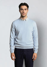 Clean Cut Copenhagen CLAUDE KNITTED JUMPER Strik Light blue melange