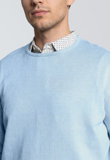 Clean Cut Copenhagen CLAUDE KNITTED JUMPER Strik Light blue melange