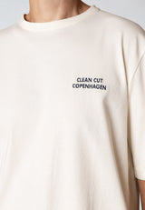 Clean Cut Copenhagen CPH BIKE ORGANIC T-SHIRT T-shirts S/S Ecru