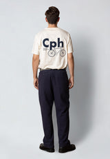 Clean Cut Copenhagen CPH BIKE ORGANIC T-SHIRT T-shirts S/S Ecru