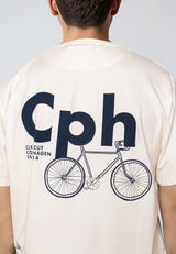 Clean Cut Copenhagen CPH BIKE ORGANIC T-SHIRT T-shirts S/S Ecru