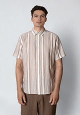 Clean Cut Copenhagen CREED S/S sHIRT Skjorte S/S Shitake