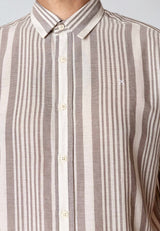 Clean Cut Copenhagen CREED S/S sHIRT Skjorte S/S Shitake