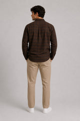 Fat Moose Cabin checked shirt Skjorte L/S Brun