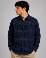 Fat Moose Cabin checked shirt Skjorte L/S Navy