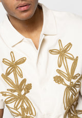 Clean Cut Copenhagen Calton embroidery shirt Skjorte S/S Ecru