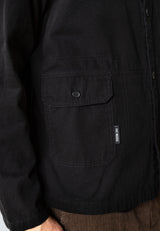 Fat Moose DERECK CANVAS OVERSHIRT Overshirts Sort