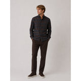 Clean Cut Copenhagen DYLAN CHECKED FLANNEL SHIRT Skjorte L/S Dark brown/Grey melange
