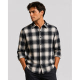 Clean Cut Copenhagen DYLAN CHECKED FLANNEL SHIRT Skjorte L/S Ecru/Dark navy