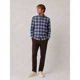 Clean Cut Copenhagen DYLAN CHECKED FLANNEL SHIRT Skjorte L/S Navy/Dusty Blue