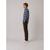 Clean Cut Copenhagen DYLAN CHECKED FLANNEL SHIRT Skjorte L/S Navy/Dusty Blue
