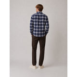 Clean Cut Copenhagen DYLAN CHECKED FLANNEL SHIRT Skjorte L/S Navy/Dusty Blue