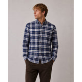 Clean Cut Copenhagen DYLAN CHECKED FLANNEL SHIRT Skjorte L/S Navy/Dusty Blue