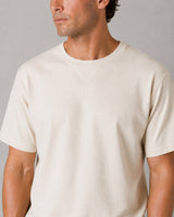 Clean Cut Copenhagen ENZO 'GRANDAD' T-SHIRT T-shirts S/S Ecru Melange