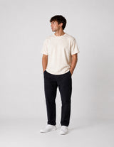 Clean Cut Copenhagen ENZO 'GRANDAD' T-SHIRT T-shirts S/S Ecru Melange