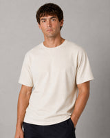 Clean Cut Copenhagen ENZO 'GRANDAD' T-SHIRT T-shirts S/S Ecru Melange
