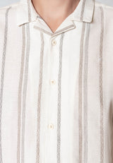 Clean Cut Copenhagen EVALD S/S SHIRT Skjorte S/S Ecru