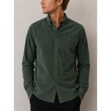 Clean Cut Copenhagen Eske Corduroy Shirt Skjorte L/S Forest green