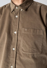 Clean Cut Copenhagen FERRIS CORUDROY SHIRT Skjorte L/S Brindle beige
