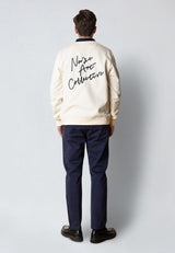 Clean Cut Copenhagen GRADY EMBROIDERY SWEATSHIRT Sweatshirts Ecru