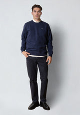 Clean Cut Copenhagen GRADY EMBROIDERY SWEATSHIRT Sweatshirts Navy