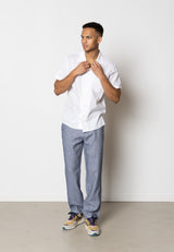 Clean Cut Copenhagen Giles cotton/linen shirt Skjorte S/S Hvid