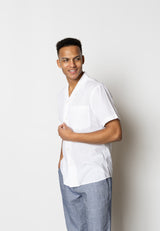 Clean Cut Copenhagen Giles cotton/linen shirt Skjorte S/S Hvid