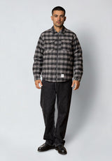 Fat Moose HOLGER PADDED OVERSHIRT Overshirts Ecru/Black Check