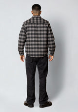 Fat Moose HOLGER PADDED OVERSHIRT Overshirts Ecru/Black Check