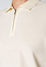 Clean Cut Copenhagen JOSS ZIP POLO Polos Ecru