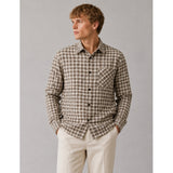 Clean Cut Copenhagen Julius checked overshirt Overshirts Ecru
