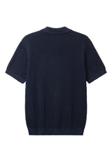 Clean Cut Copenhagen KARL KNITTED ZIP POLO Polos Navy