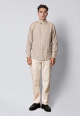 Clean Cut Copenhagen KELVIN STRIPED SHIRT Skjorte L/S Chinchilla/Navy