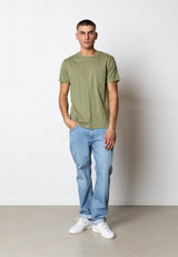 Clean Cut Copenhagen KOLDING ORGANIC T-SHIRT T-shirts S/S Støvet Grøn