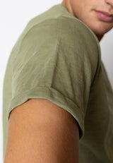 Clean Cut Copenhagen KOLDING ORGANIC T-SHIRT T-shirts S/S Støvet Grøn