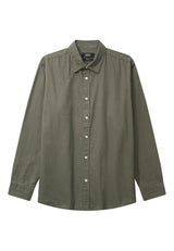 Clean Cut Copenhagen LUCA COTTON/LINEN SHIRT Skjorte L/S Army