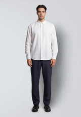 Clean Cut Copenhagen LUCA COTTON/LINEN SHIRT Skjorte L/S Hvid